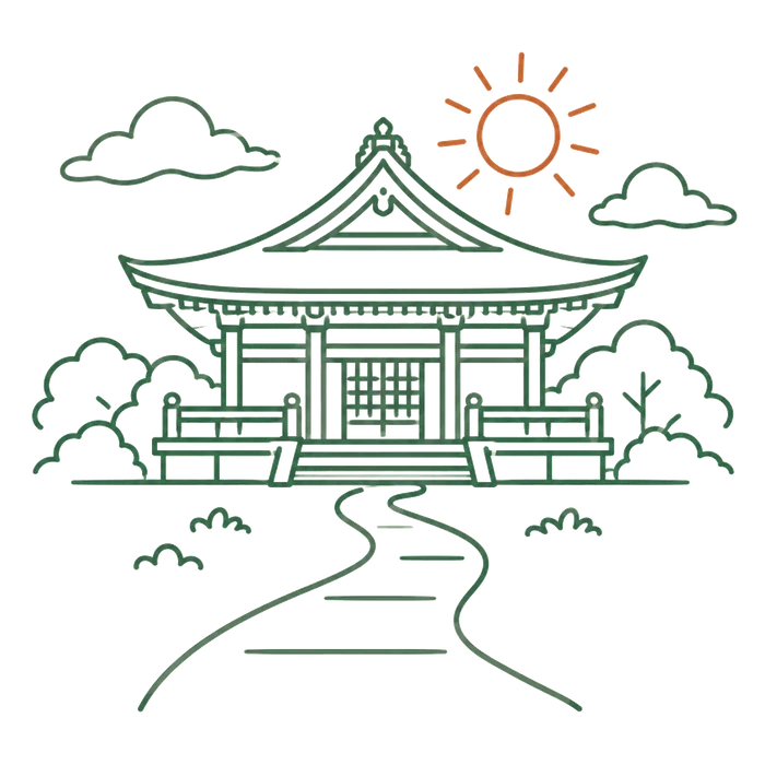 現代の仏教のイメージイラスト