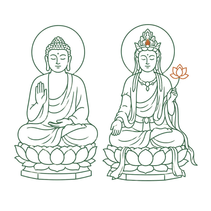 仏様と菩薩の違いのイメージイラスト