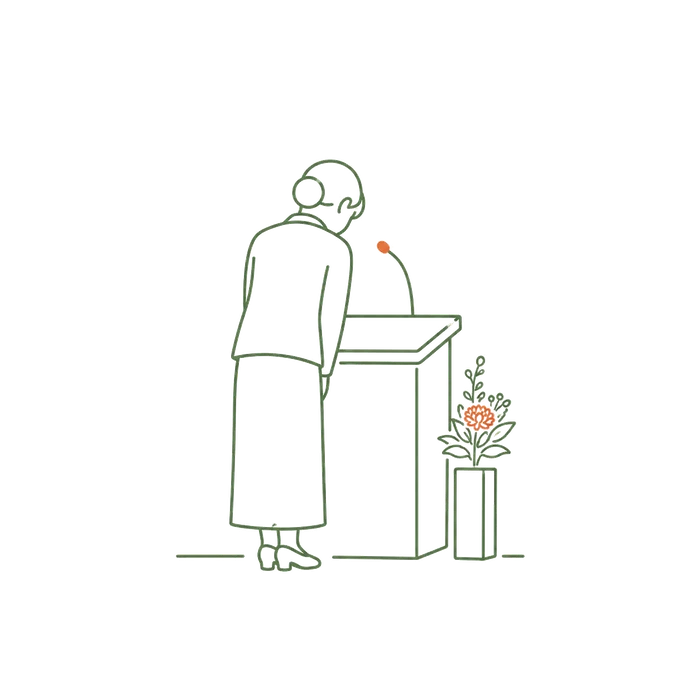 喪主挨拶のイメージイラスト