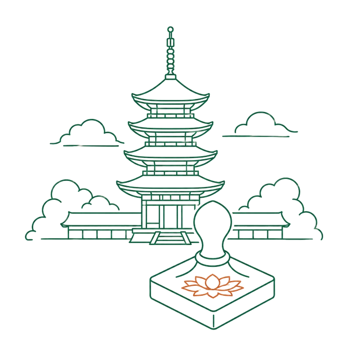 奈良時代の仏教のイメージイラスト