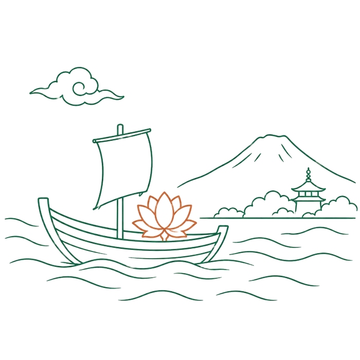 仏教伝来のイメージイラスト