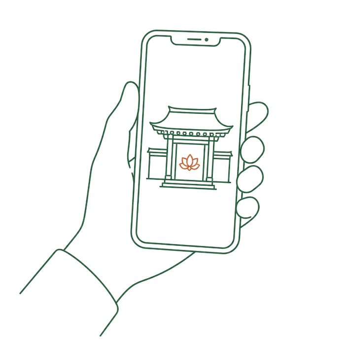 お寺への連絡方法のイメージイラスト